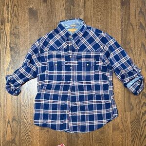 Jachs Girlfriend Blue Plaid Shirt